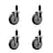 Service Caster 5'' Thermoplastic Rubber Wheel Swivel 1-1/4'' Expanding Stem Caster Set, 4PK SCC-EX20S514-TPRB-114-4 - alternate 1